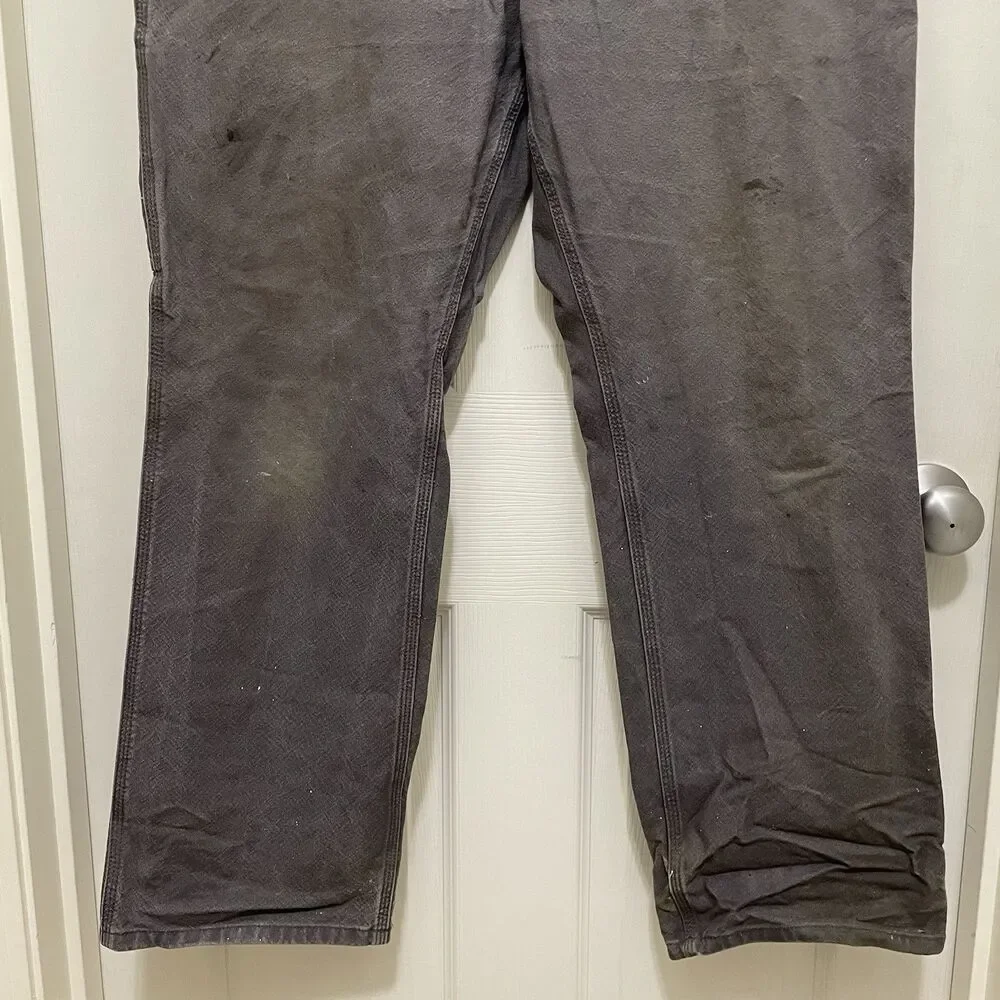 Carhartt Rugged Flex Relaxed Fit Duck Utility Work Pant Distressed 36‎ X 30 Gray
